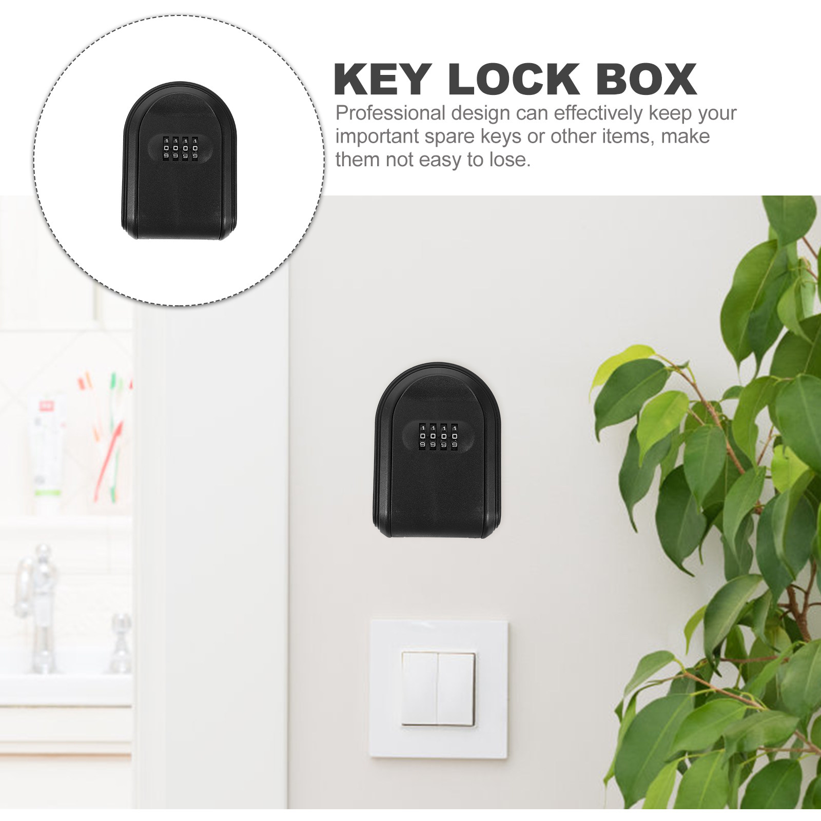 Outdoor Key Lock Box Wall Moun - Lockbox Key Secure reseña y precio