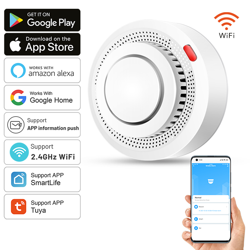 Tuya Smart WiFi Smoke Sensor F - Smoke Detector Interconnected reseña y precio