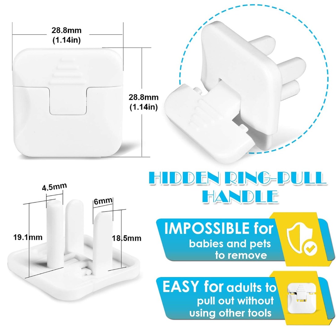 38 Pcs White Plastic Childproo - Outlet Cover Baby reseña y precio