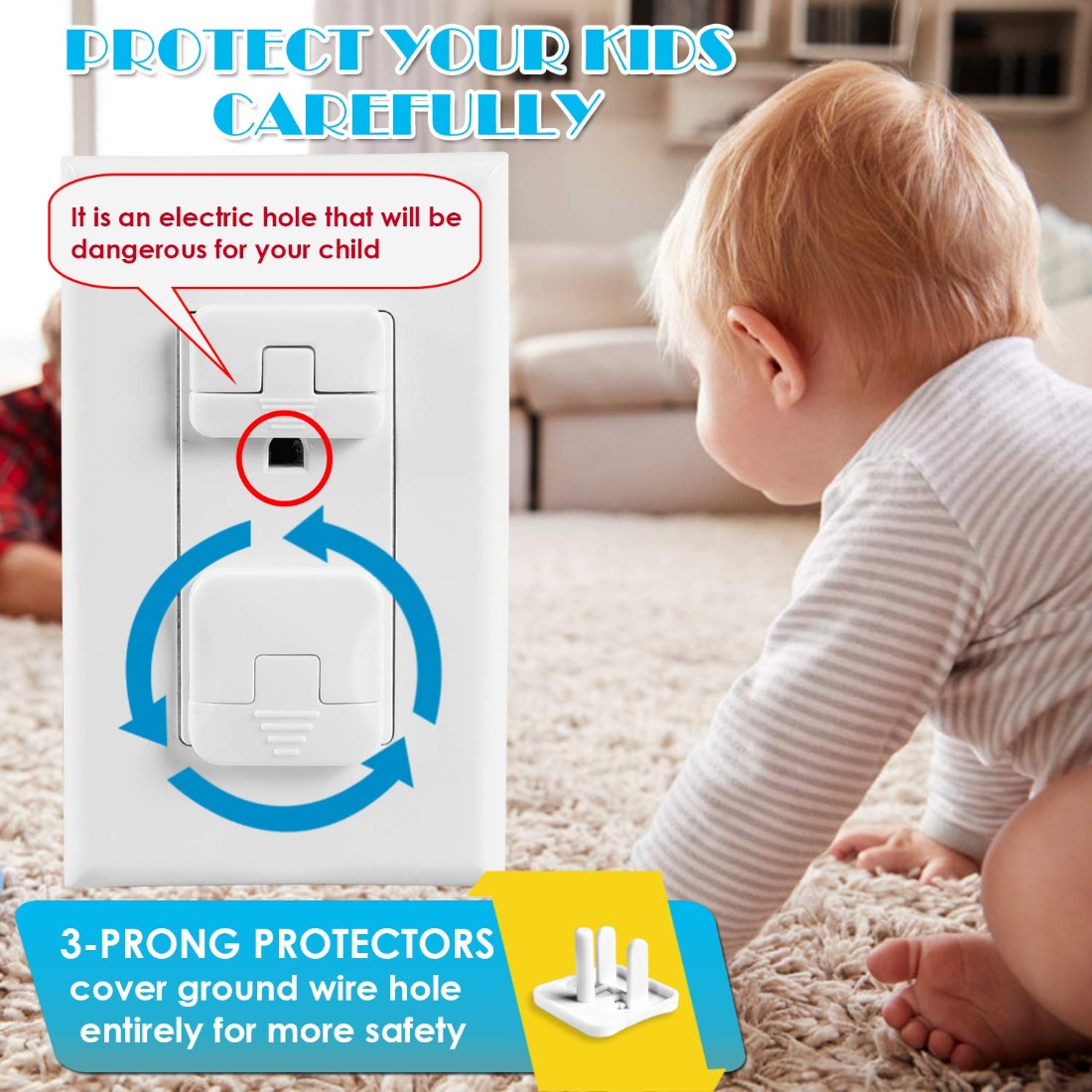 38 Pcs White Plastic Childproo - Outlet Cover Baby reseña y precio