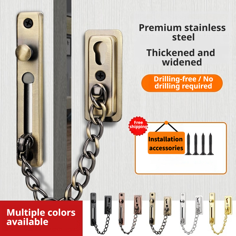 Heavy-Duty Polished Press Latc - Security Chain Door reseña y precio