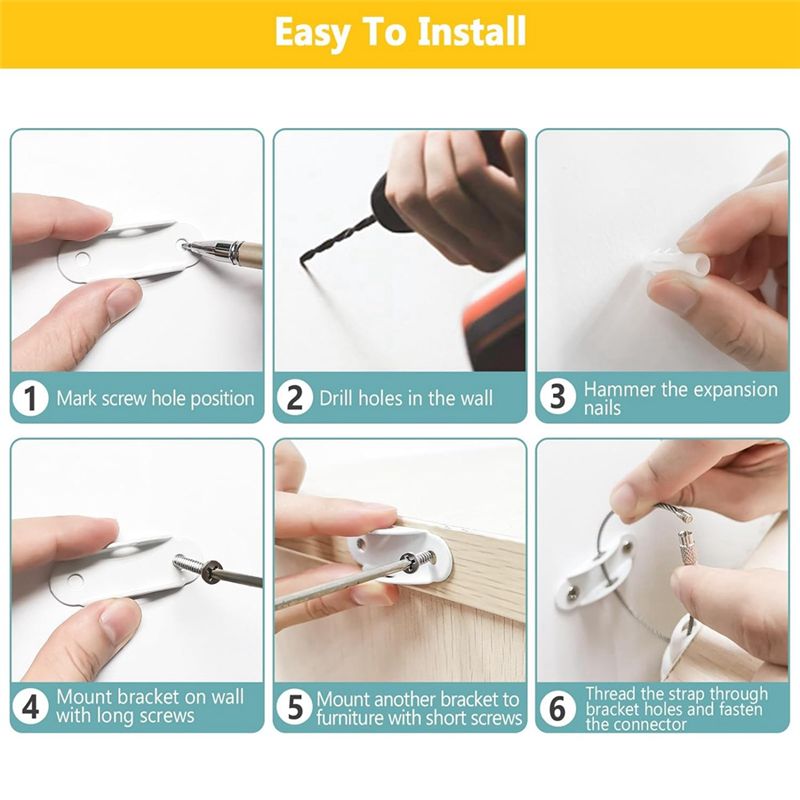 Anti Tip Furniture Anchors Ear - Earthquake Anchor Strap reseña y precio