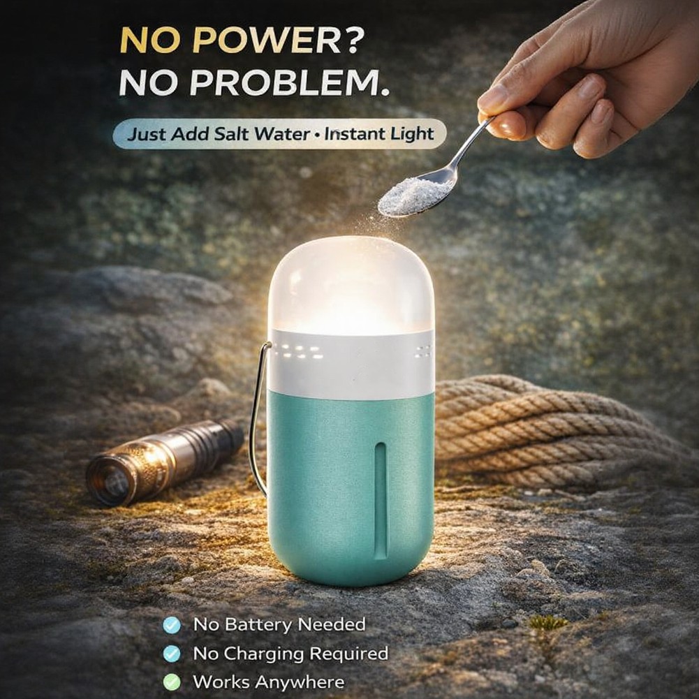 Portable Saline Lamp Compact 6 - Power Outage Light reseña y precio