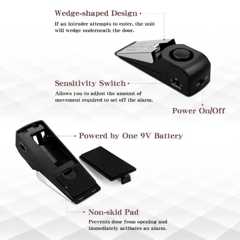 ZEXEF mini security protection - Door Stop Alarm reseña y precio