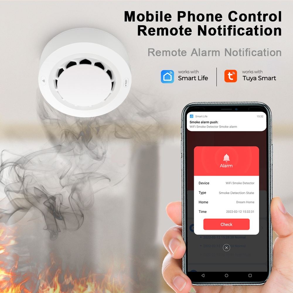 Tuya WiFi Smoke Alarm Fire Pro - Smoke Detector Interconnected reseña y precio