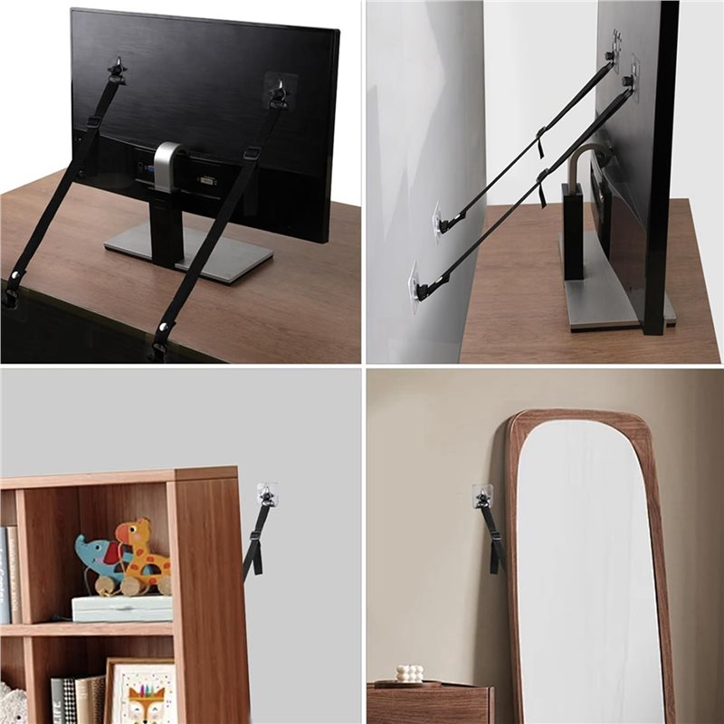 FULL-8 PCS TV Adjustable Safet - Earthquake Anchor Strap reseña y precio