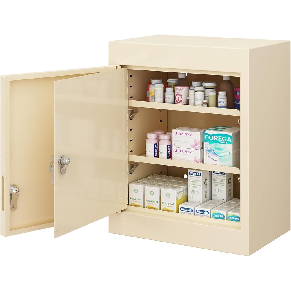 Double Door, Dual Key Lock Ste - Medicine Cabinet Lock reseña y precio