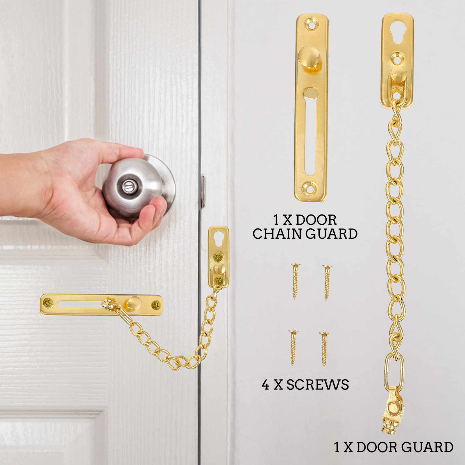 1Set Elegant Stainless Steel D - Security Chain Door reseña y precio