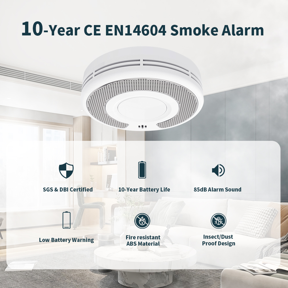 Standalone Smoke Alarm, Smoke  - Smoke Detector Interconnected reseña y precio