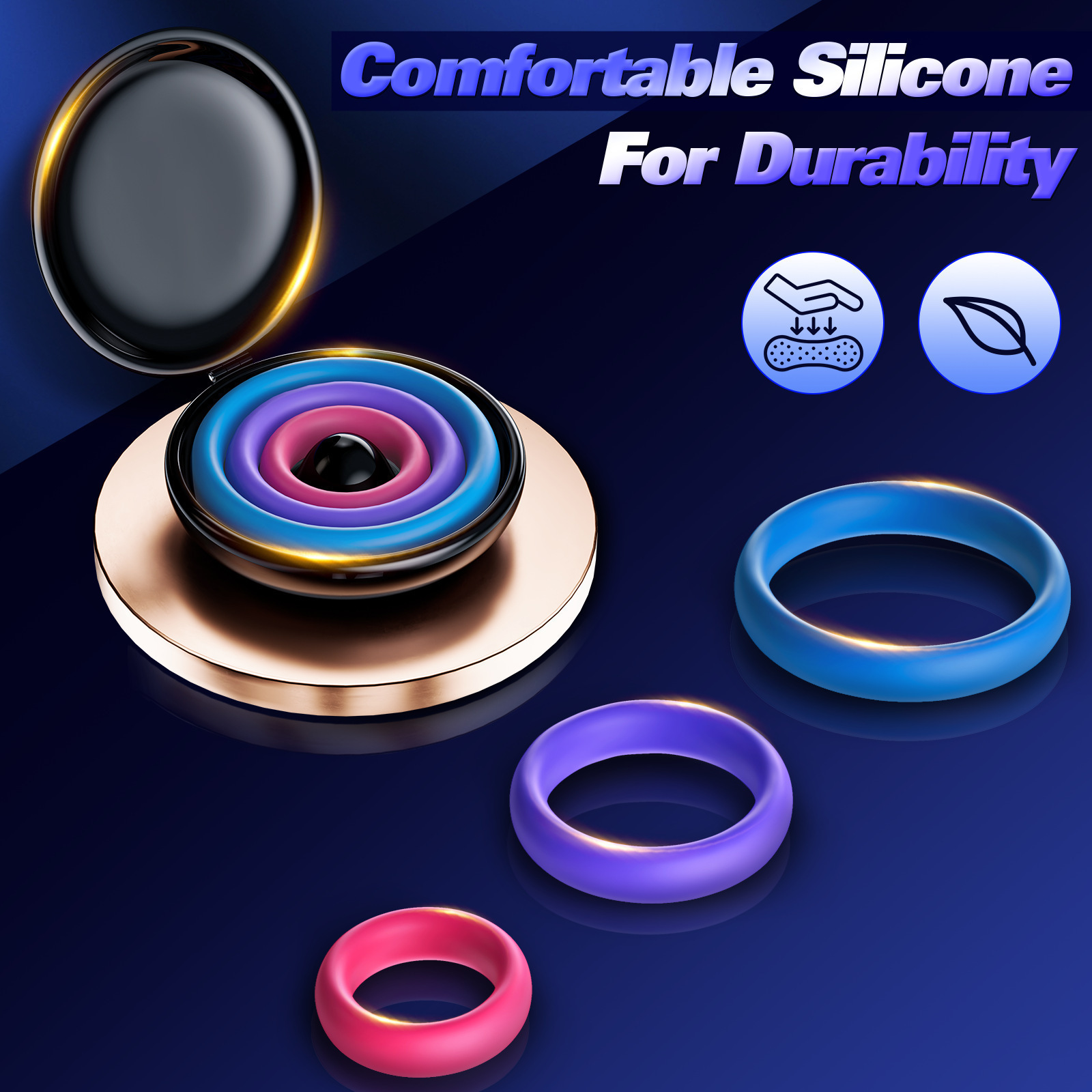 3pcs Silicone Cock Ring With P - Medicine Cabinet Lock reseña y precio